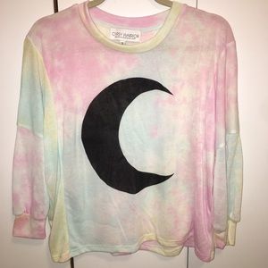 gypsy warrior tie dye crescent moon shirt